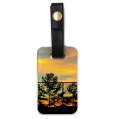 Fence Line Trees Luggage Tags (one Side)  by okhismakingart