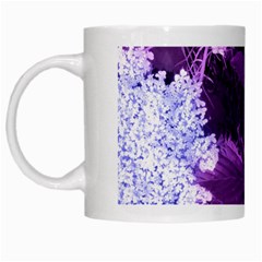 Queen Anne s Lace With Purple Leaves White Mugs by okhismakingart