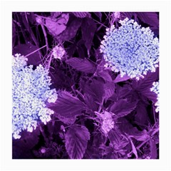 Queen Anne s Lace With Purple Leaves Medium Glasses Cloth (2-side) by okhismakingart