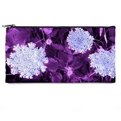 Queen Anne s Lace With Purple Leaves Pencil Cases by okhismakingart