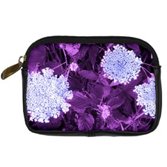 Queen Anne s Lace With Purple Leaves Digital Camera Leather Case