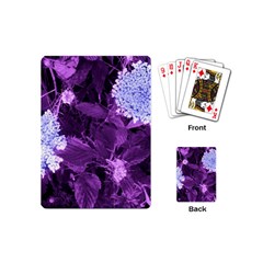 Queen Anne s Lace With Purple Leaves Playing Cards (mini) by okhismakingart