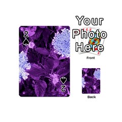 Queen Anne s Lace With Purple Leaves Playing Cards 54 (mini) by okhismakingart