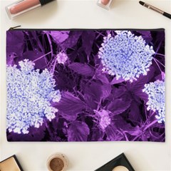 Queen Anne s Lace With Purple Leaves Cosmetic Bag (xxxl) by okhismakingart