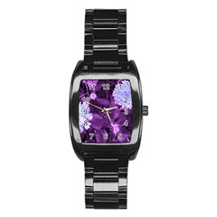 Queen Anne s Lace With Purple Leaves Stainless Steel Barrel Watch by okhismakingart