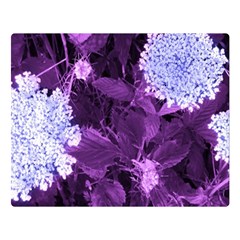 Queen Anne s Lace With Purple Leaves Double Sided Flano Blanket (large)  by okhismakingart