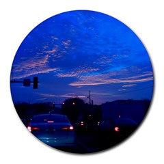 Blue Highway Round Mousepads by okhismakingart