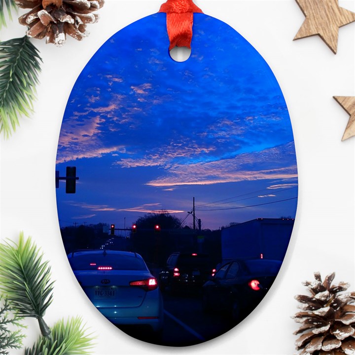 Blue Highway Ornament (Oval)