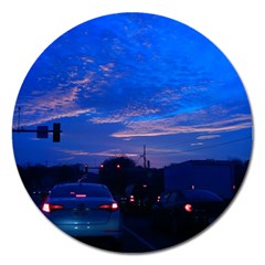 Blue Highway Magnet 5  (round) by okhismakingart