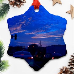 Blue Highway Ornament (snowflake) by okhismakingart