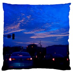 Blue Highway Large Cushion Case (one Side) by okhismakingart