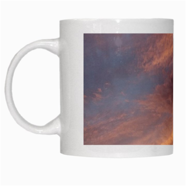 Parking Lot Sunset White Mugs