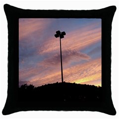 Parking Lot Sunset Throw Pillow Case (black) by okhismakingart