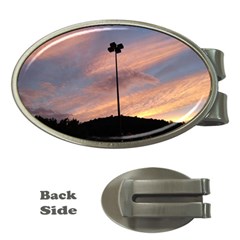 Parking Lot Sunset Money Clips (oval)  by okhismakingart