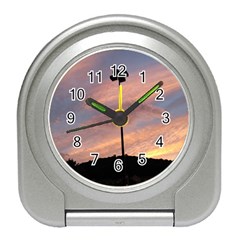 Parking Lot Sunset Travel Alarm Clock by okhismakingart