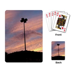 Parking Lot Sunset Playing Cards Single Design by okhismakingart