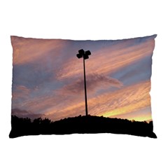 Parking Lot Sunset Pillow Case by okhismakingart