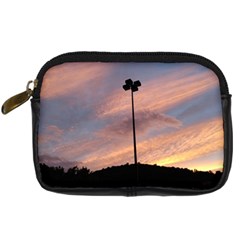 Parking Lot Sunset Digital Camera Leather Case by okhismakingart