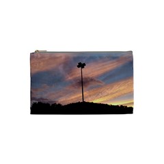 Parking Lot Sunset Cosmetic Bag (small) by okhismakingart