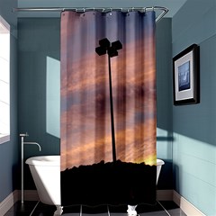 Parking Lot Sunset Shower Curtain 36  X 72  (stall)  by okhismakingart