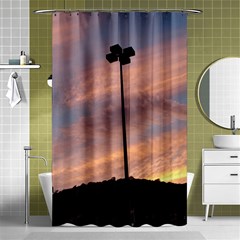 Parking Lot Sunset Shower Curtain 48  X 72  (small)  by okhismakingart