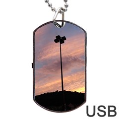 Parking Lot Sunset Dog Tag Usb Flash (two Sides) by okhismakingart