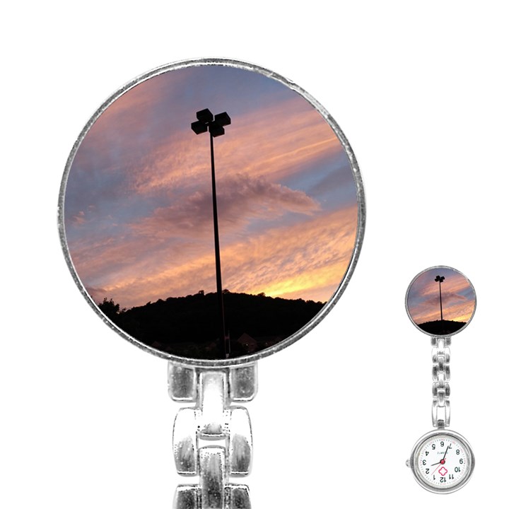 Parking Lot Sunset Stainless Steel Nurses Watch