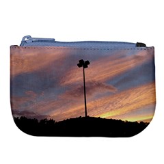 Parking Lot Sunset Large Coin Purse by okhismakingart