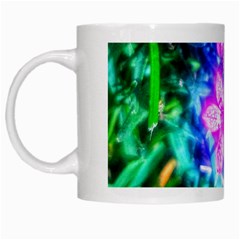 Glowing Flowers White Mugs by okhismakingart