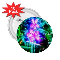 Glowing Flowers 2 25  Buttons (10 Pack)  by okhismakingart