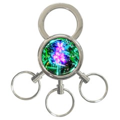 Glowing Flowers 3-ring Key Chains by okhismakingart