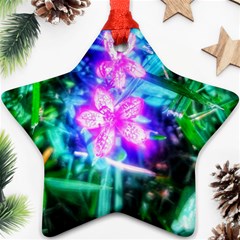 Glowing Flowers Star Ornament (two Sides) by okhismakingart