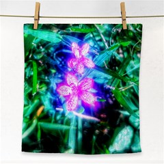 Glowing Flowers Face Towel by okhismakingart