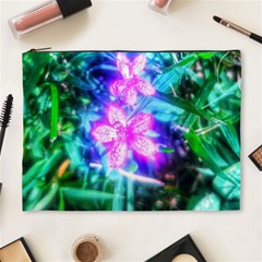 Glowing Flowers Cosmetic Bag (xl) by okhismakingart