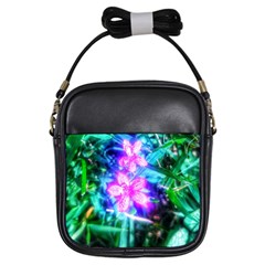 Glowing Flowers Girls Sling Bag by okhismakingart