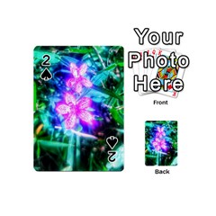 Glowing Flowers Playing Cards 54 (mini) by okhismakingart