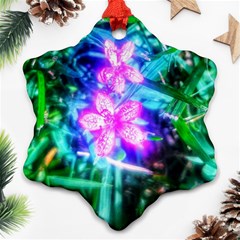 Glowing Flowers Ornament (snowflake) by okhismakingart