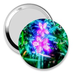 Glowing Flowers 3  Handbag Mirrors by okhismakingart