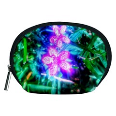 Glowing Flowers Accessory Pouch (medium) by okhismakingart