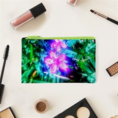 Glowing Flowers Cosmetic Bag (xs) by okhismakingart