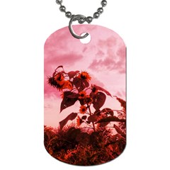 Red Sunflowers Dog Tag (two Sides) by okhismakingart