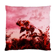 Red Sunflowers Standard Cushion Case (one Side) by okhismakingart