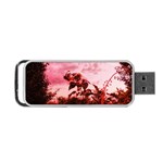 Red Sunflowers Portable USB Flash (One Side) Front