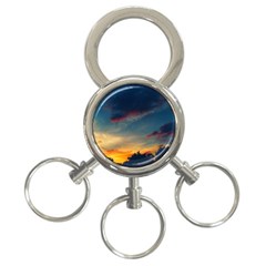 Muted Sunset 3-ring Key Chains by okhismakingart