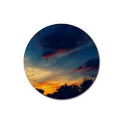 Muted Sunset Rubber Coaster (round)  by okhismakingart