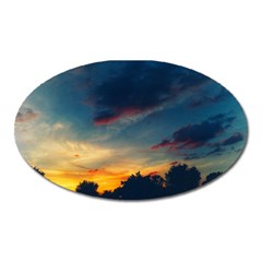 Muted Sunset Oval Magnet by okhismakingart