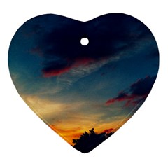 Muted Sunset Heart Ornament (two Sides)