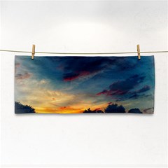 Muted Sunset Hand Towel by okhismakingart