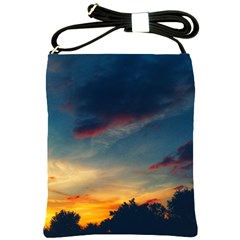 Muted Sunset Shoulder Sling Bag by okhismakingart