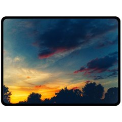 Muted Sunset Fleece Blanket (large)  by okhismakingart